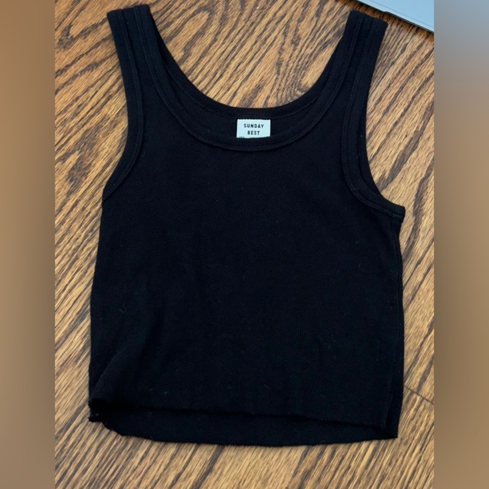 Sunday Best Classic Black Sleeveless crop  Top